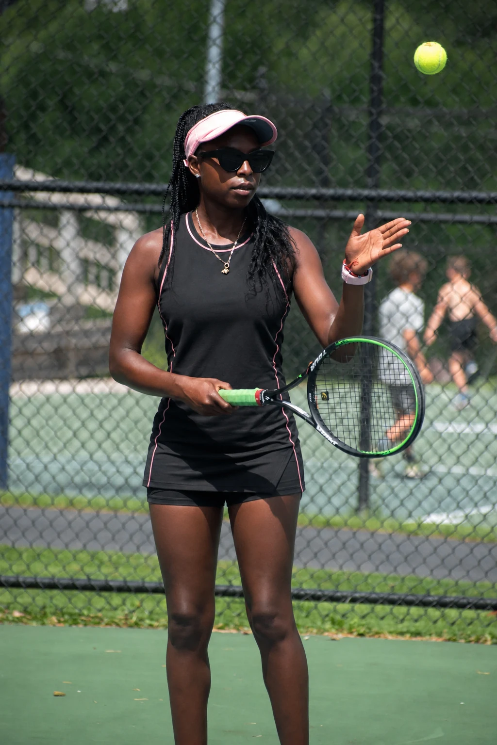Makayla Butler preparing to serve