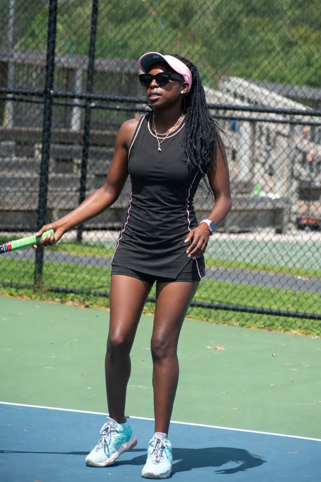 Makayla Butler on a tennis court